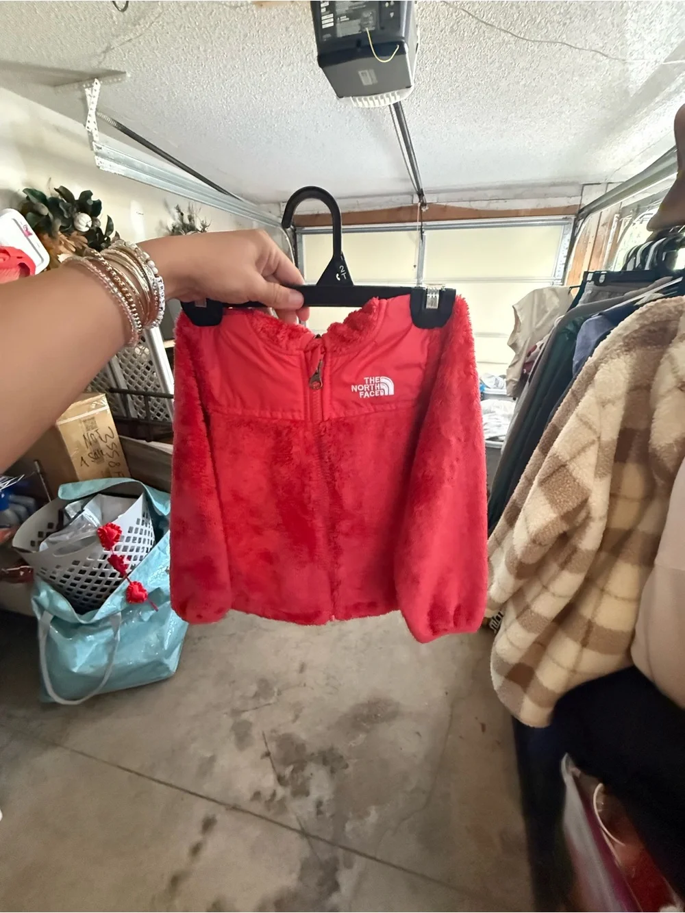 KIDS 3t North Face Red Sherpa Fleece Jacket